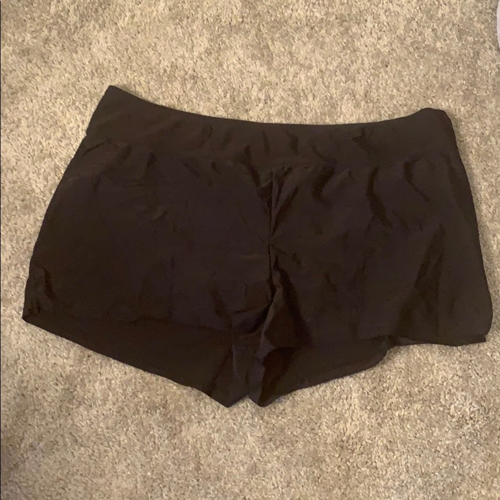 Black swim shorts